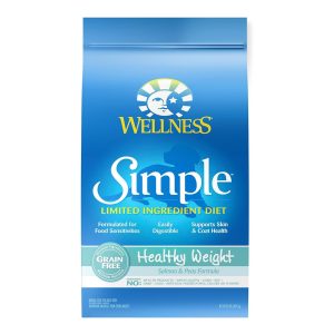 Wellness Simple Limited Ingredient Healthy Weight Salmon & Peas Dog Food, 24 lb