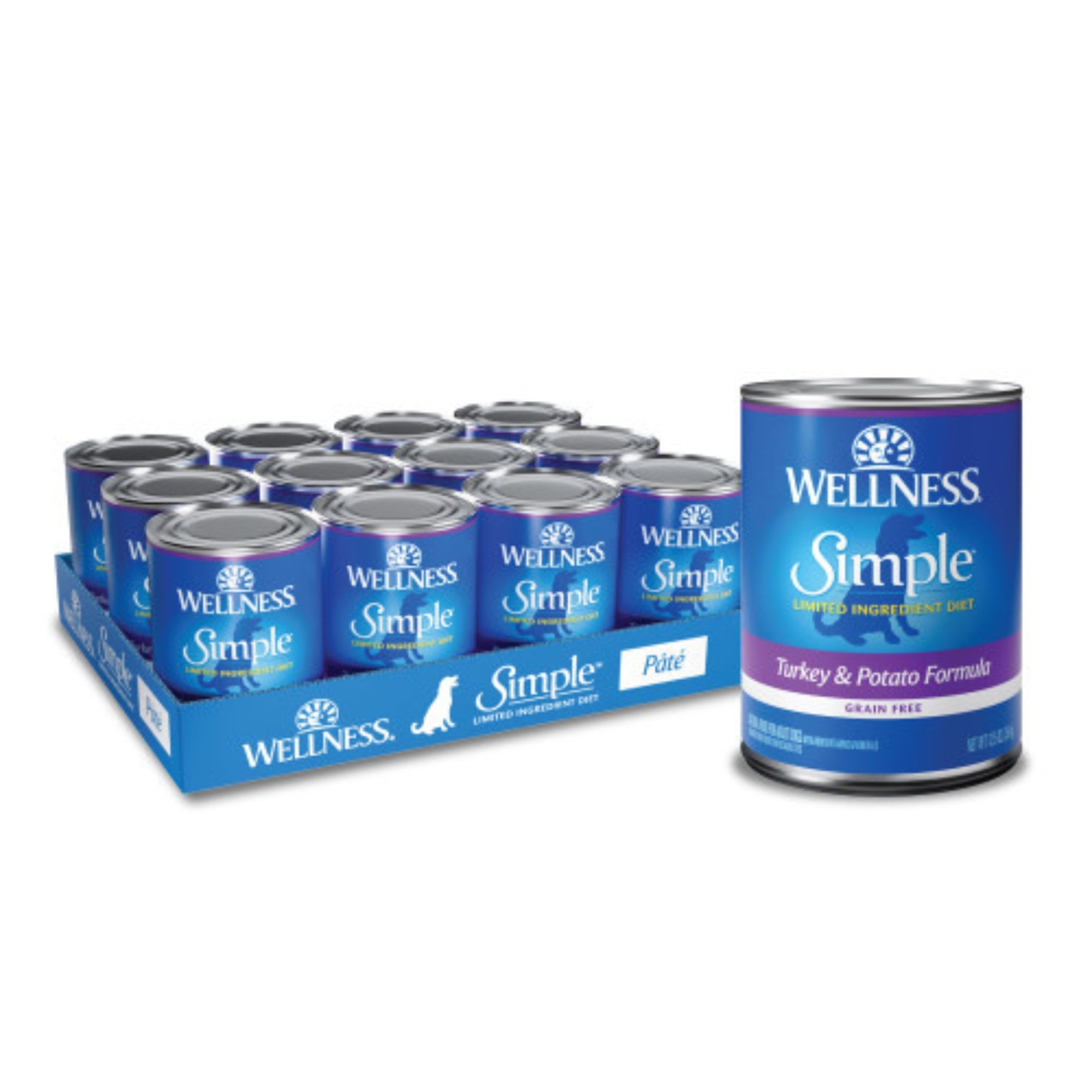 Wellness Simple Limited Ingredient Grain-Free Turkey & Potato, 12.5 oz, 12 Pack