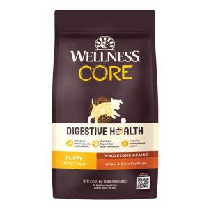 Wellness CORE Digestive Health Puppy Chicken & Brown Rice Dry Dog Food, 4 lb