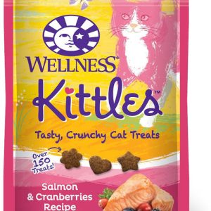Wellness Kittles Grain-Free Crunchy Cat Treats, Salmon & Cranberry, 2 oz