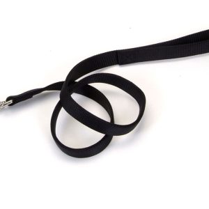 Coastal Double-Ply Nylon Dog Leash Black