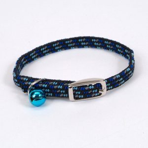 Coastal Li'l Pals Elasticized Safety Kitten Collar Reflective Threads Black 5/16
