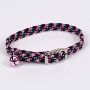 Coastal Li'l Pals Elasticized Safety Kitten Collar Reflective Threads Neon Pink