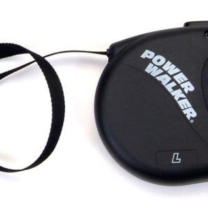 Coastal Power Walker Retractable Dog Leash Black Large UPTO 110lbs