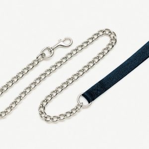 Coastal Titan Chain Dog Leash with Nylon Handle Black 4.0mmX4ft