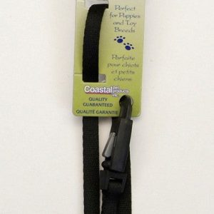 Coastal Li'l Pals Nylon Leash with E-Z Snap Black 3/8 X 6ft
