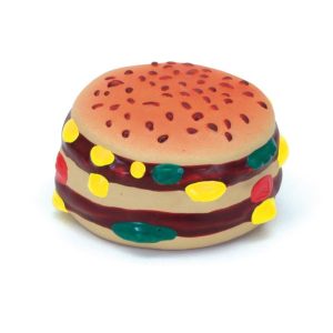 Coastal Rascals Latex hamburger Dog Toy 2.5 in