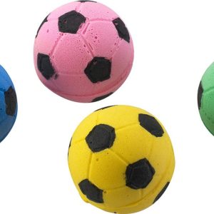Spot Sponge Soccer Balls Cat Toy 4pk