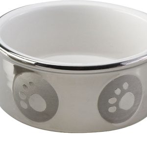 Spot Paw Print Dog Bowl Titanium