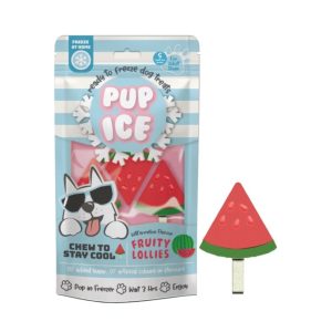 Ethical Pet Pup Ice Fruity Lollie Pop Watermelon Dog Treats, 3 Pack
