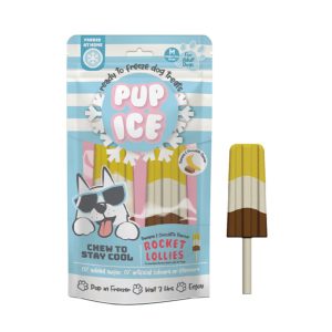 Ethical Pet Pup Ice Rocket Lollie Pop Banana & Chocolate Flavor Treats, 2 Pack