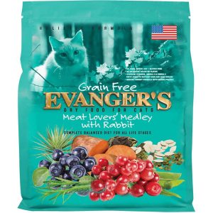 Evanger's Meat Lover's Medley with Rabbit Grain-Free Dry Cat Food, 4.4 lb