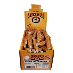 Smokehouse Chicken Kabobs Bulk Display Dog Treats, 70 Count