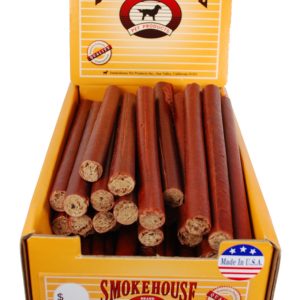 Smokehouse USA Made Beefy Rolls Display Box Dog Treats, 60 Count