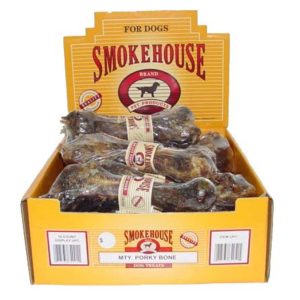 Smokehouse Porky Bone Dog Treats, 12 Count