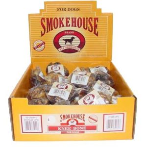 Smokehouse Knee Bones Display Box Dog Treats, 25 Count