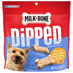 Milk-Bone Dipped Peanut Butter Dog Treats, 12 oz