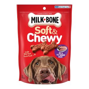 Milk-Bone Soft & Chewy Beef & Filet Mignon Dog Treats, 5.6 oz