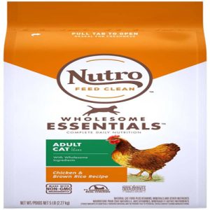 Nutro Wholesome Essentials Adult Dry Cat Food, Chicken & Brown Rice, 5 lb