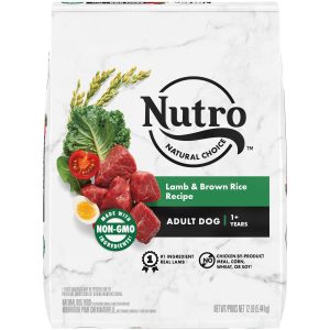 Nutro Natural Choice Adult Lamb & Brown Rice Dry Dog Food, 12 lb