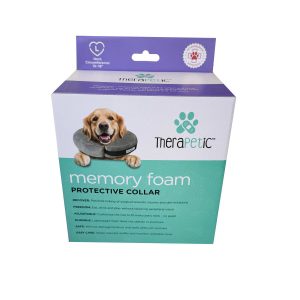 TheraPetic Memory Foam Protective Collar Charcoal
