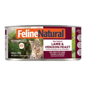 Feline Natural Grain-Free Canned Cat Food, Lamb & Venison Feast