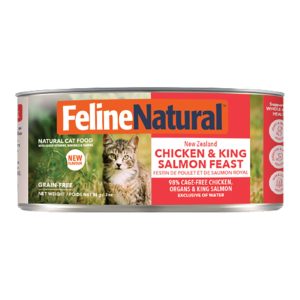 Feline Natural Grain-Free Canned Cat Food, Chicken & King Salmon Feast