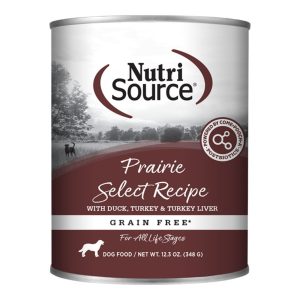 NutriSource Select Grain-Free Prairie Canned Dog Food, 12.3 oz (Case of 12)
