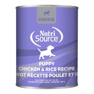 NutriSource Choice Puppy Chicken & Rice Canned Dog Food, 12.3 oz (Case of 12)