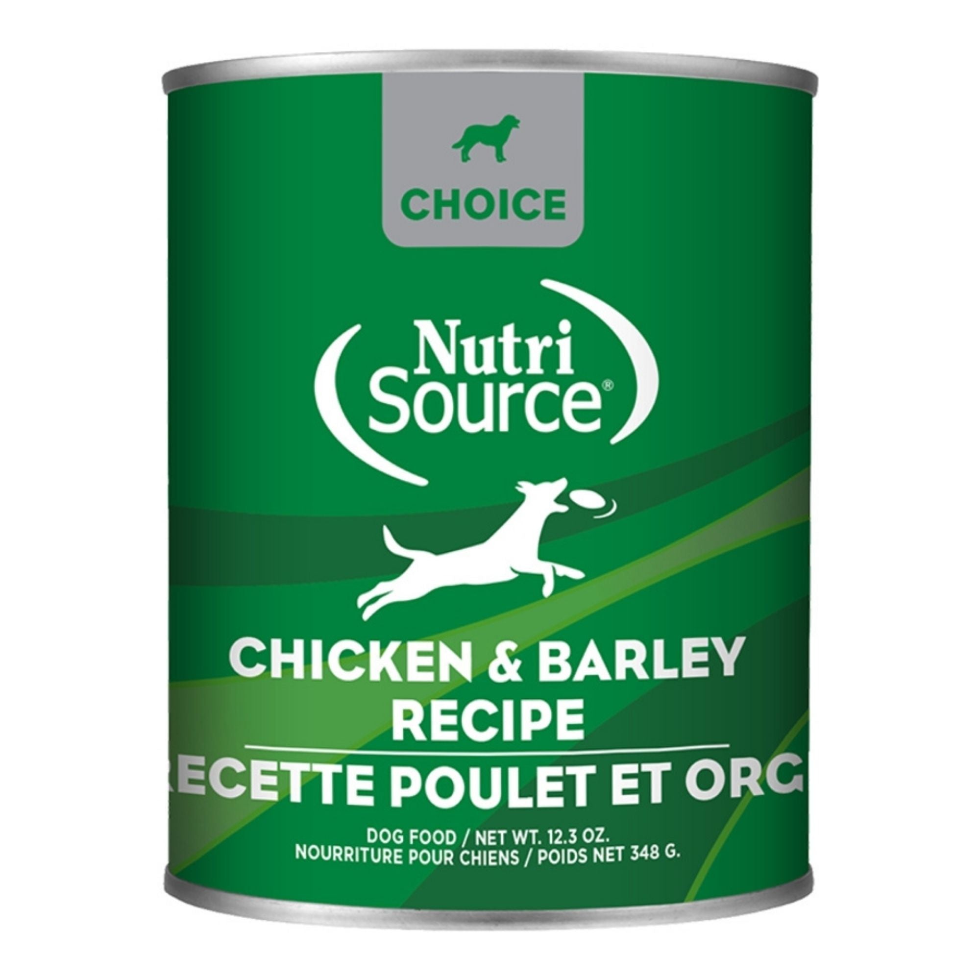 NutriSource Choice Chicken & Barley Canned Dog Food, 12.3 oz (Case of 12)