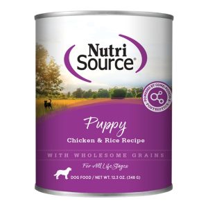 NutriSource Puppy Chicken & Rice Canned Dog Food, 12.3 oz (Case of 12)