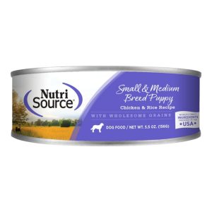 NutriSource Small & Medium Breed Puppy Chicken & Rice Canned Dog Food
