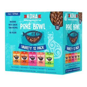 KOHA Poké Bowl Grain-Free Wet Cat Food Variety Pack, 3 oz (Case of 24)