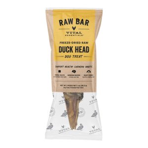 Vital Essentials Raw Bar Duck Head Dog Treats, Case of 38