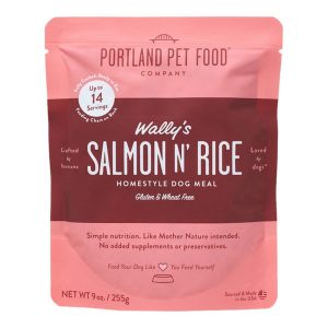 Portland Pet Food Wally's Salmon N' Rice Homestyle Dog Meal, 9 oz (8 Pack)
