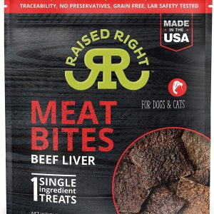 Raised Right Meat Bites Beef for Dogs & Cats, 5 oz (Case of 6)