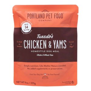 Portland Pet Food Tuxedo's Chicken & Yam Homestyle Dog Meal, 9 oz (8 Pack)