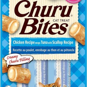Inaba Churu Bites Cat Treats, Tuna & Scallop, 0.35 oz 3 Pack (Case of 6)
