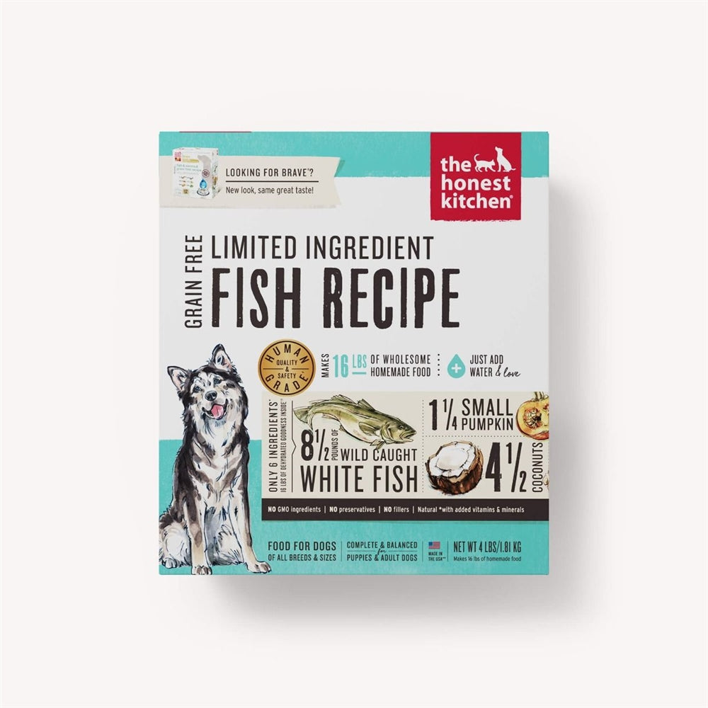 The Honest Kitchen Brave Limited Ingredient Fish Dehydrated Dog Food, 4 lb