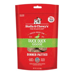 Stella & Chewy's Freeze-Dried Raw Duck Duck Goose Dinner Patties for Dogs