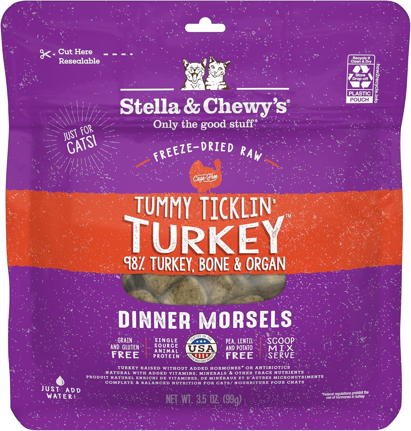 Stella & Chewy's Tummy Ticklin' Turkey Freeze-Dried Raw Dinner Morsels