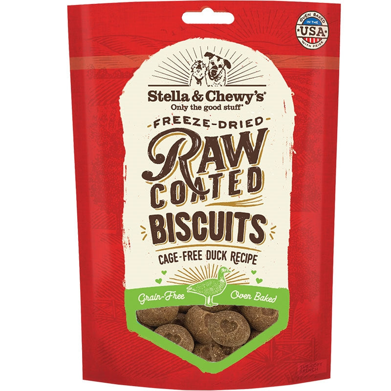 Stella & Chewy's Raw Coated Duck Dog Biscuits, 9 oz