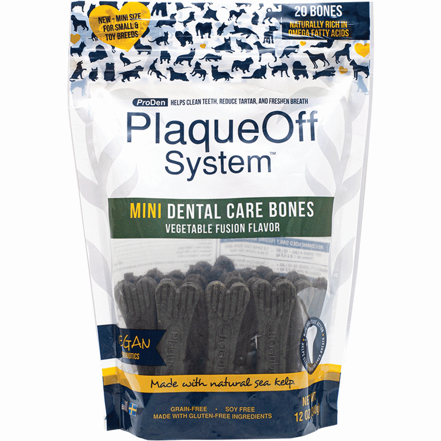 ProDen PlaqueOff Mini Dental Bones Vegetable Fusion , 12 oz