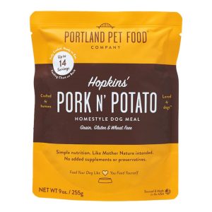 Portland Pet Food Hopkin's Pork N' Potato Homestyle Dog Meal, 9 oz (8 Pack)