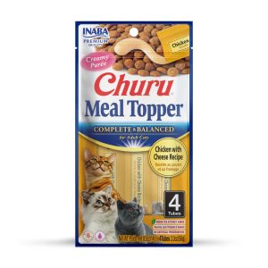 Inaba Churu Complete & Balanced Cat Topper, Chicken with Cheese, 2 oz (4pk x 6)