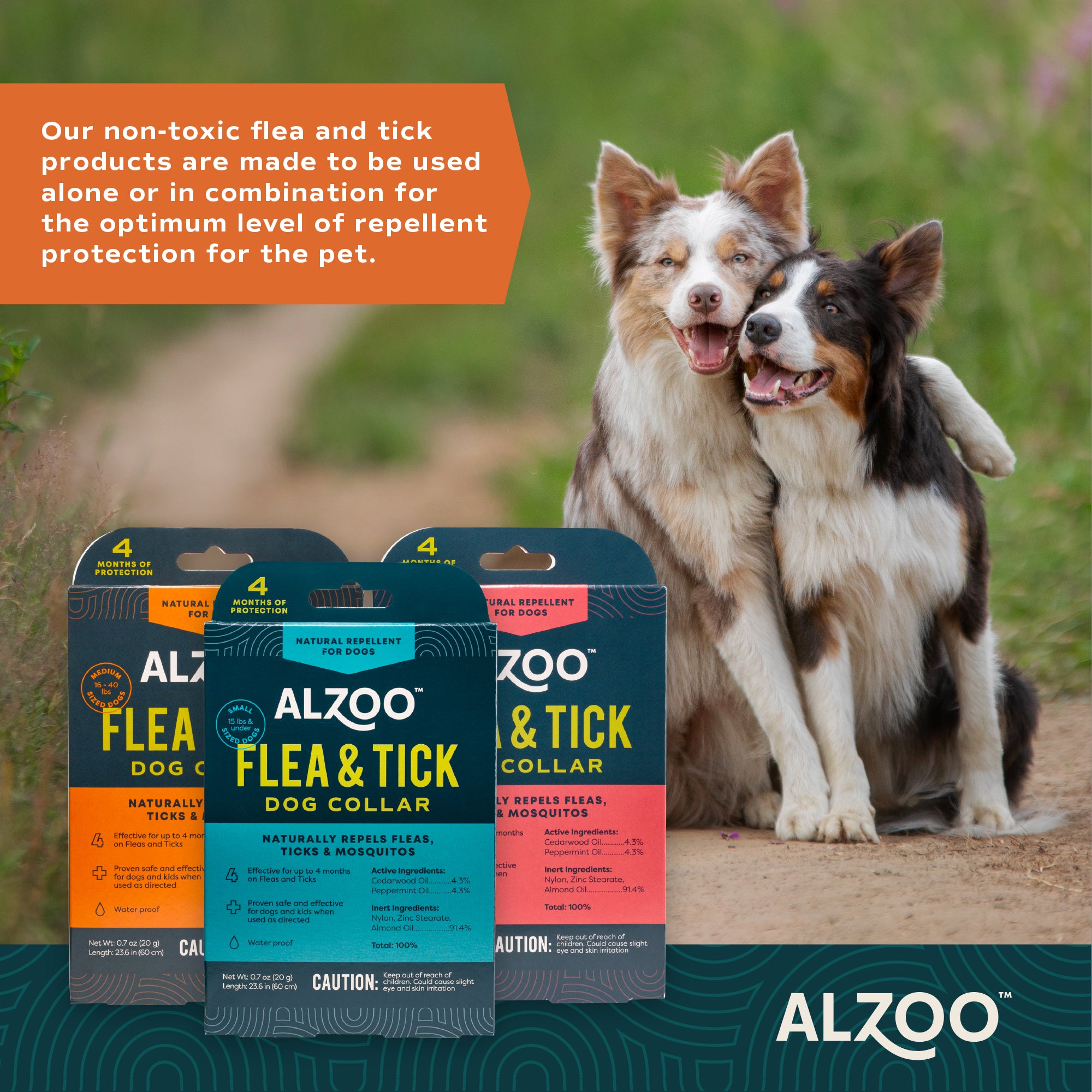 Alzoo Plant-Based Flea & Tick Collar Large Dog 29.5In. - Image 2