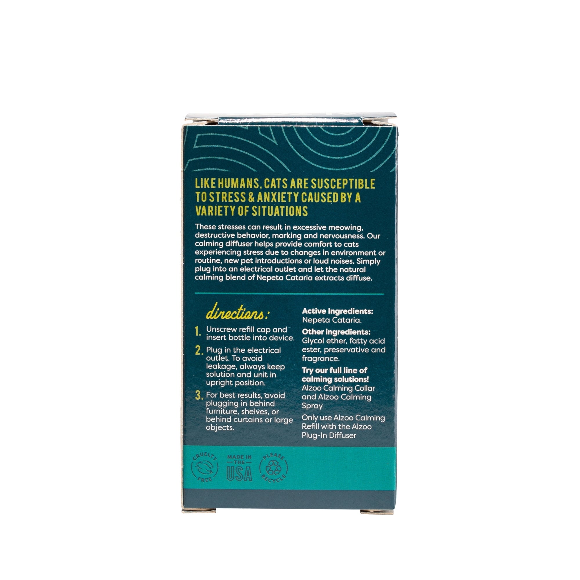 Alzoo Plant-Based Calming Diffuser Refill Cat 1.52oz. - Image 3