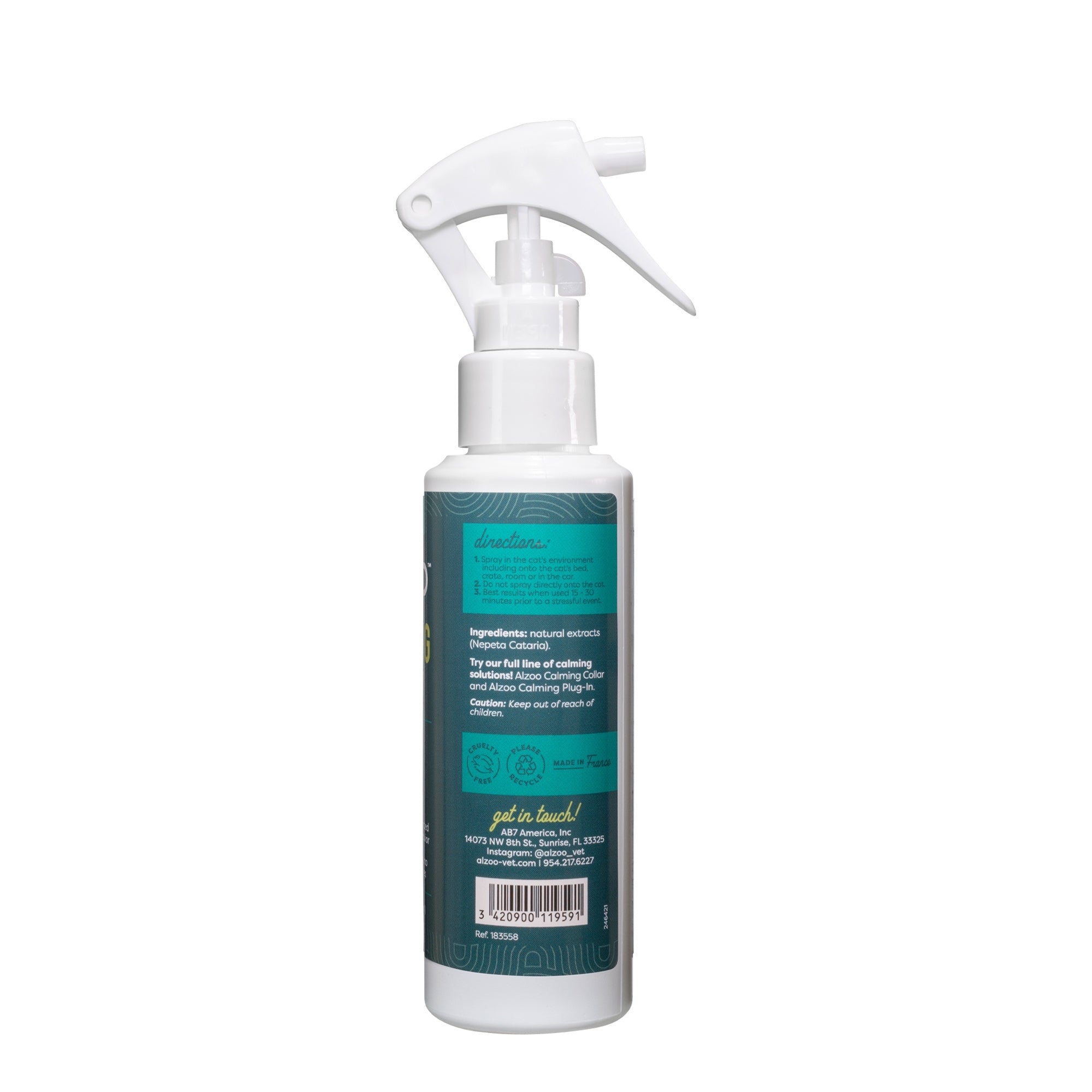 Alzoo Plant-Based Calming Spray Cat 3.4oz. - Image 3