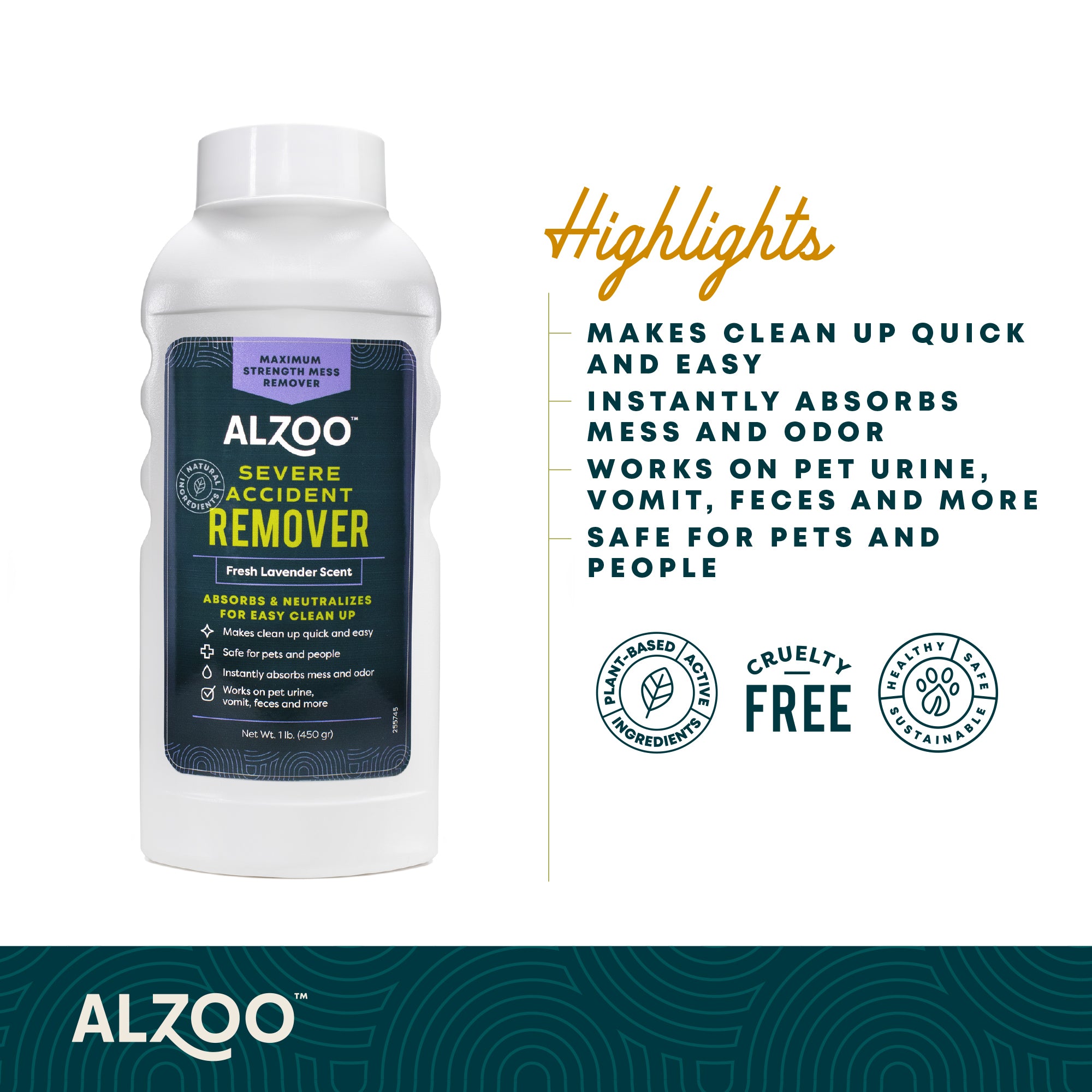 Alzoo Mineral-Based Severe Accident Remover Lavender 15.2oz. - Image 2