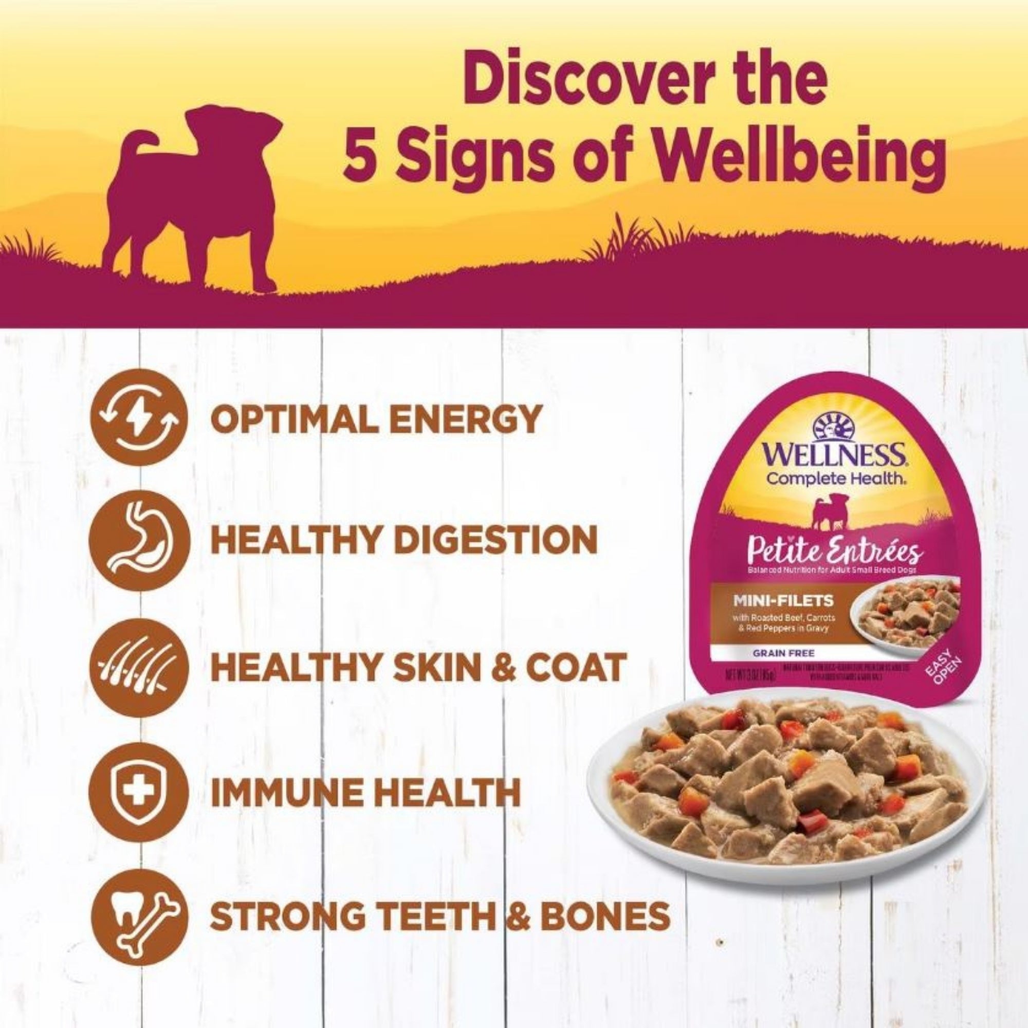 Wellness Petite Mini Fillet Roast Beef, Carrot & Red Pepper, 3 oz, 12 Pack - Image 2